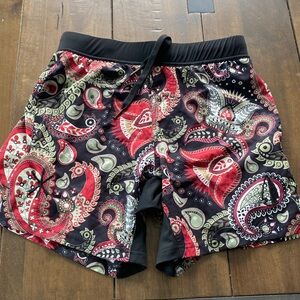 Tachuntfish Men’s Tachuntfish THF athletic shorts in red print